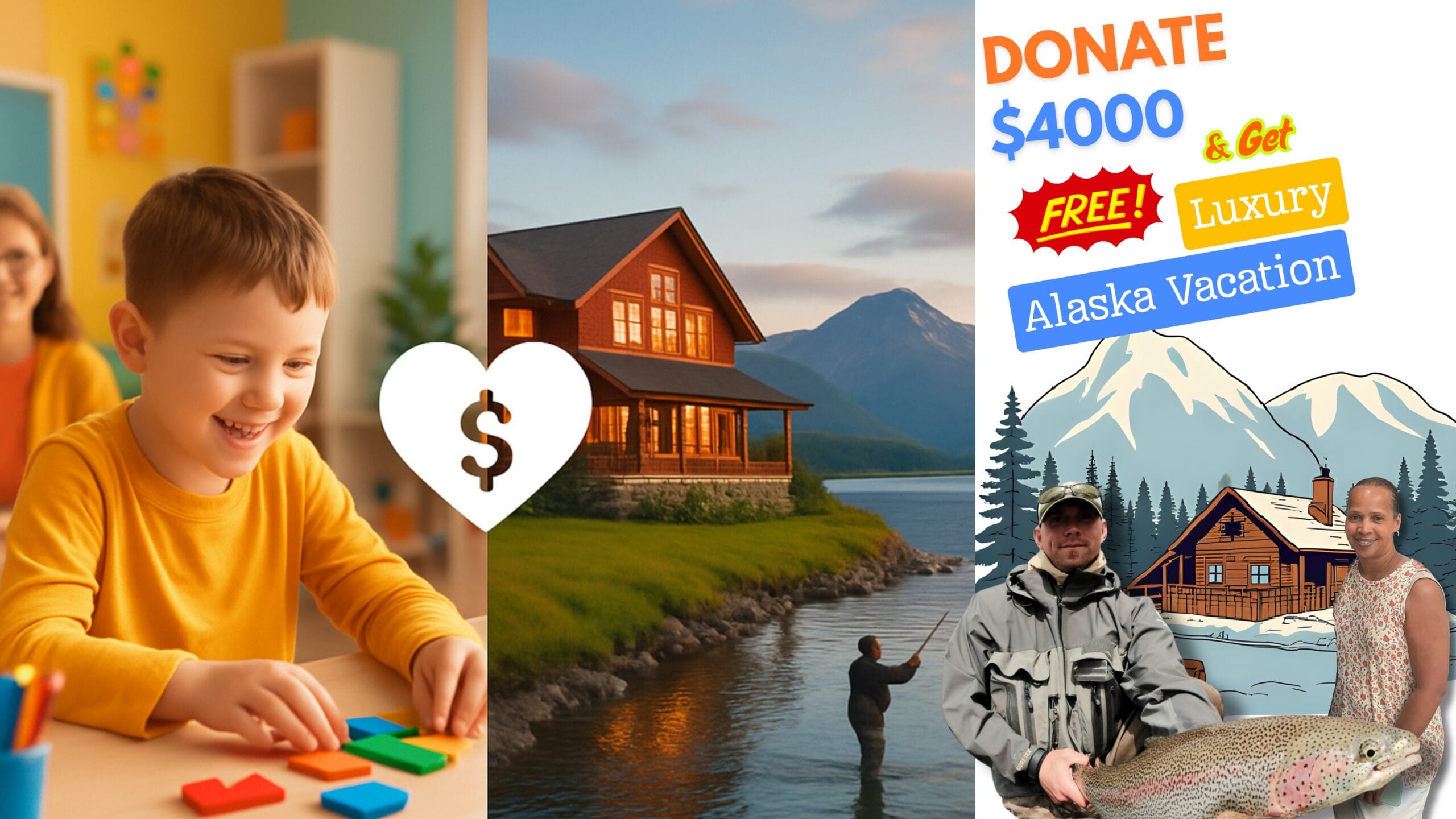 Donate Get Alaska Vacation Free1